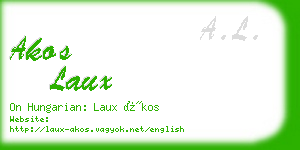 akos laux business card